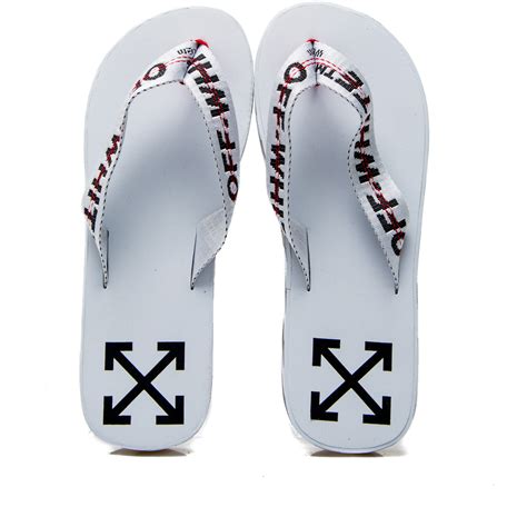 off white flip flops for men.